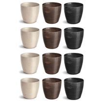 Kit 12 Mini Vaso Vasinho Cachepo Decorativo Elegance Redondo Colorido - Nutriplan