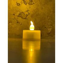 Kit 12 Mini Velas Led Eletrônica Luz Amarela C/ Bateria Inclusa Decoração Festa Eventos Jantar Casamento Formatura Chá