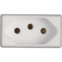 Kit 12 Modulo Tomada 2P+T Tramontina 10 A 250 V Branco Kit 12 Modulo Tomada 2P+T Tramontina 10 A 250 V Branco