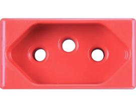 Kit 12 Módulo Tomada 2P T Tramontina 20 A 250 V Vermelho Kit 12 Módulo Tomada 2P T Tramontina 20 A 250 V Vermelho