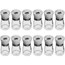 Kit 12 Moedores de Sal e Pimenta 170ml Vidro Manual Triturador Moinho Cerâmica Lyor Kit 12 Moedores de Sal e Pimenta 170ml Vidro Manual Triturador Moinho Cerâmica Lyor