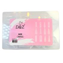 Kit 12 Molde F1 D&Z Reutilizável Unhas Gel 288 Peças