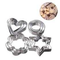 Kit 12 Moldes Cortadores De Massa P/ Biscoito Forma Em Inox