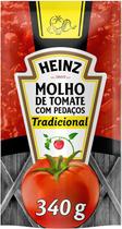 Kit 12 Molho de Tomate Pedaços Tradicional 300g Cada Heinz