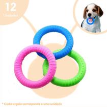 Kit 12 Mordedores Anti Stress Argola Brinquedo Para Cachorro