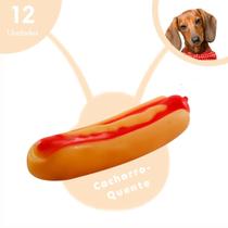 Kit 12 Mordedores Anti Stress Hot Dog Brinquedo P/ Cachorro