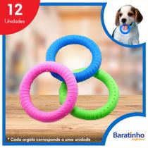 Kit 12 Mordedores Argola Anti Stress Brinquedo Para Cachorro