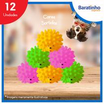 Kit 12 Mordedores Ouriço Anti Stress Brinquedo Para Cachorro