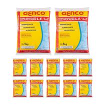 Kit 12 Múltip Ação 3 Em 1 Granulado Limpeza Piscina 1kg Genco