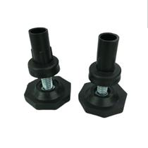 Kit 12 Niveladores de Móveis para Piso Rosca com Pé Ajustável e Bucha Metálica