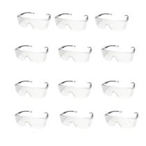 Kit 12 Óculos De Proteção Incolor Segurança Epi Obra