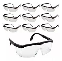 Kit 12 Óculos De Proteção Segurança Incolor Rj Obra