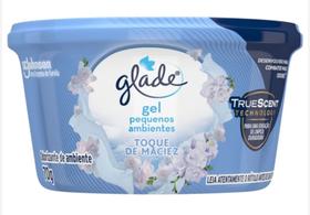 Kit 12 Odorizador GLADE Gel Pequenos Ambientes Toque De Maciez 70g