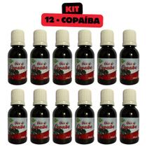 Kit 12 Óleos Naturais de Copaíba Puro 30mL Controle de Oleosidade e Cuidados com a Pele Aroeira Kit 12 Óleos Naturais de Copaíba Puro 30mL Controle de Oleosidade e Cuidados com a Pele Aroeira