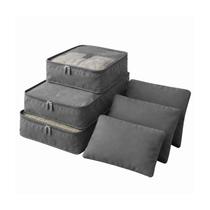 Kit 12 Organizadores Cinza Mala de Viagem Tamanhos Variados Kit 12 Organizadores Cinza Mala de Viagem Tamanhos Variados