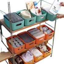 Kit 12 Organizadores Com Tampas Plastico Resistentes Multiusos