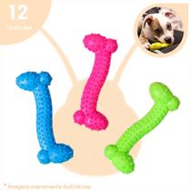 Kit 12 Osso Anti Stress Mordedor Massageador Gengival Pet
