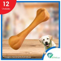 Kit 12 Ossos Anti Stress Mordedores Brinquedo Vinil Cachorro