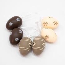 Kit 12 Ovos de Páscoa Enfeitado com Flores Pendente Decorativo Kit 12 Ovos de Páscoa Enfeitado com Flores Pendente Decorativo