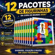Kit 12 Pacotes Figurinhas Copa Do Mundo 2026 Panini Futebol Coleção Premium Em Estoque