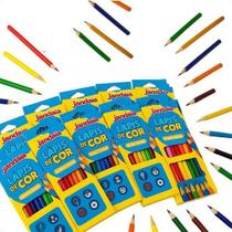 Kit 12 pacotes Lápis de cor jandaia jandainha 12 cores Kit 12 pacotes Lápis de cor jandaia jandainha 12 cores