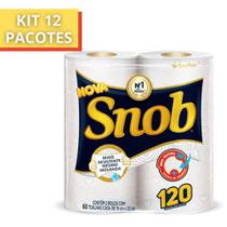 Kit 12 Pacotes Papel Toalha Snob Com 2 Rolos Branco Multiuso - Loja CleanUp