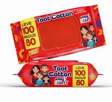Kit 12 Pacotes Toalhas Lenços Umedecidos Toot Cotton C/100un Premium
