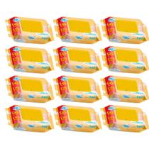 Kit 12 Pacotes Toalhas Umedecidas Upa Bebê 1680 Unidades Flip Top Aloe Vera Sem Álcool
