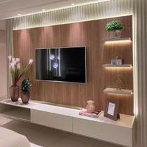 Kit 12 Painéis Placas Flexível Vertical Ripado Revestimento Parede Decoração Impermeavel 3D PVC 3m² Kit 12 Painéis Placas Flexível Vertical Ripado Revestimento Parede Decoração Impermeavel 3D PVC 3m²