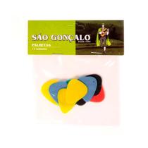 Kit 12 Palhetas 0.53 mm São Gonçalo Cores Sortidas