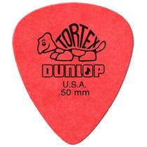 Kit 12 Palhetas Dunlop Tortex 0.50mm Vermelha Para Guitarra Violão Baixo