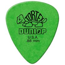 Kit 12 Palhetas Dunlop Tortex 0.88mm Verde Para Guitarra Baixo Violão