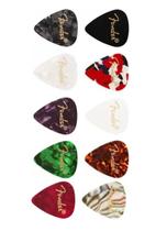 Kit 12 Palhetas Fender 0,58mm Para Violão E Guitarra