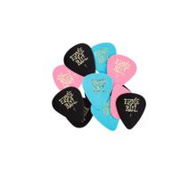 Kit 12 Palhetas Média Ernie Ball Celulose Cor Sortida 72mm