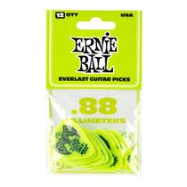 Kit 12 Palhetas para Guitarra 0.88 mm Ernie Ball Everlast