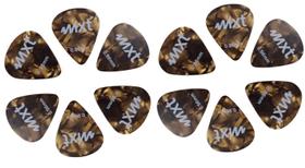 Kit 12 Palhetas Violao/Guitarra MXT 096mm - Perolada Marron