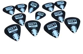 Kit 12 Palhetas Violao/Guitarra MXT 1,50mm - Preta