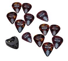 Kit 12 Palhetas Violao MXT 070mm + Porta Palhetas