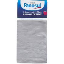 Kit 12 Pano 35x35 Espinha de Peixe Microfibra Super Absorção Panosul