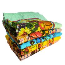 Kit 12 Pano De Prato Atoalhado Colorido. - Cialar