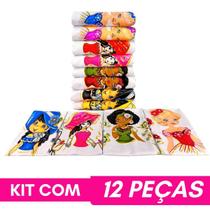 Kit 12 Pano De Prato Boneca Artesã Pra Fazer Saia Crochê Sortidas
