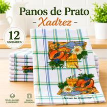 Kit 12 Pano de Prato Colorido Estampado Cobre Tudo Grande 67x87cm com Bainha Reforçada Cozinha Copa Kit 12 Pano de Prato Colorido Estampado Cobre Tudo Grande 67x87cm com Bainha Reforçada Cozinha Copa