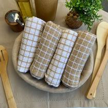 Kit 12 Pano de Prato Copa Cozinha Absorvent Atoalhado Pre Vr