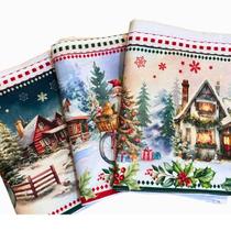 Kit 12 Pano De Prato Decoração De Natal Premium Cozinha Luxo Kit 12 Pano De Prato Decoração De Natal Premium Cozinha Luxo