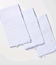 Kit 12 panos de chão branco com alta absorção para limpeza - Filó modas