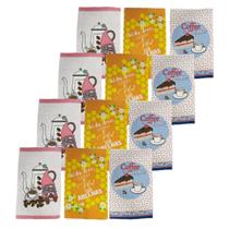 Kit 12 Panos De Copa Estampado Teka Primore 40 x 65 cm Kit 12 Panos De Copa Estampado Teka Primore 40 x 65 cm