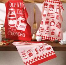 Kit 12 Panos de Copa Felpudo Estampado Dohler Sentimentos