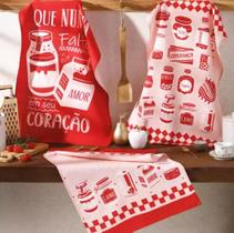 Kit 12 Panos de Copa Felpudo Estampado Dohler Sentimentos