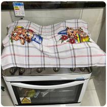 Kit 12 Panos de Prato Gigante 100% Algodão Cobre Tudo Grande Estampado Liso Colorido e Xadrez Modelo:Xadrez Estampado