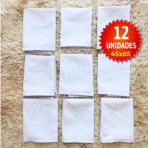 Kit 12 Panos de Prato Grande Branco 45x85 com Bainha Pano de Algodão Cozinha e Copa sem Estampa Kit 12 Panos de Prato Grande Branco 45x85 com Bainha Pano de Algodão Cozinha e Copa sem Estampa